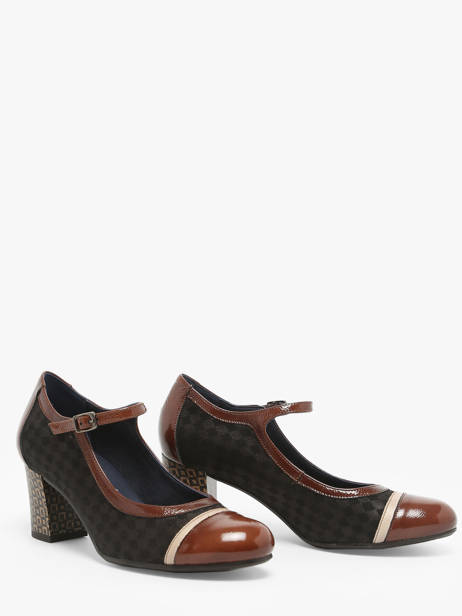 Pumps Rodin Uit Leder Dorking Bruin theme D8669 ander zicht 2