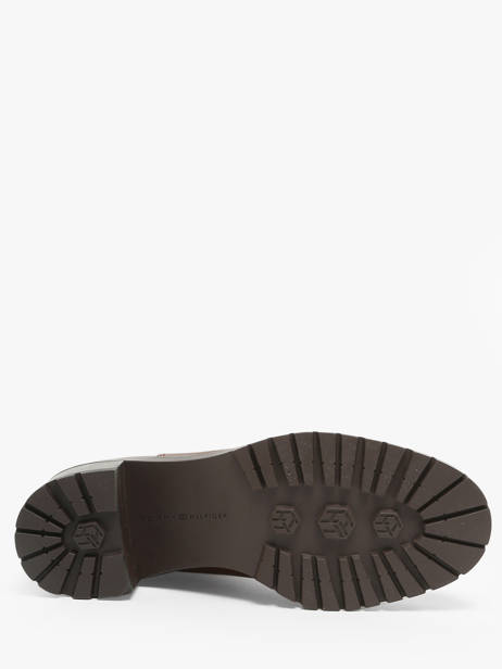 Enkellaarsjes Met Hak Uit Leder Tommy hilfiger Bruin women 8163GPK ander zicht 5
