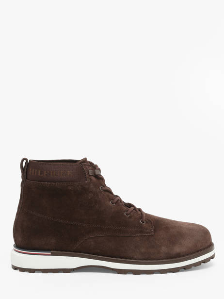 Enkellaarzen Uit Leder Tommy hilfiger Bruin men 5147GT6