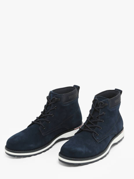 Enkellaarzen Uit Leder Tommy hilfiger Blauw men 5147DW5 ander zicht 1