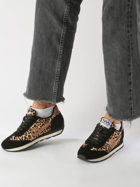Sneakers City Run Jogger Uit Leder No name Zwart women HRLE043A ander zicht 1