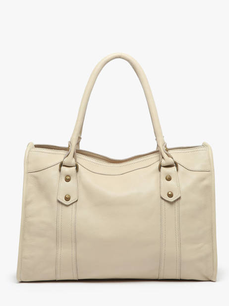 Schoudertas Cow A4 Leder Basilic pepper Beige cow BCOW31 ander zicht 4