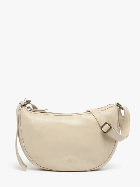 Cross Body Tas Cow Leder Basilic pepper Beige cow BCOW71