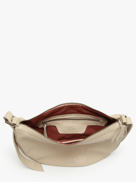 Cross Body Tas Cow Leder Basilic pepper Beige cow BCOW71 ander zicht 3