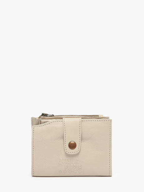 Portemonnee Cow Leder Basilic pepper Beige cow BCOW94