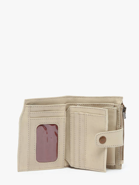 Portemonnee Cow Leder Basilic pepper Beige cow BCOW94 ander zicht 1