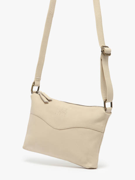 Cross Body Tas Cow Leder Basilic pepper Beige cow BCOW68 ander zicht 2