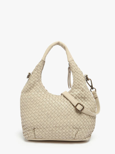 Cross Body Tas Parma Leder Basilic pepper Beige parma BPAR03 ander zicht 4