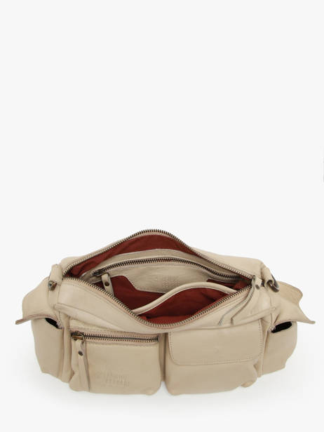Cross Body Tas Cargo Leder Basilic pepper Beige cargo BCAR01 ander zicht 3