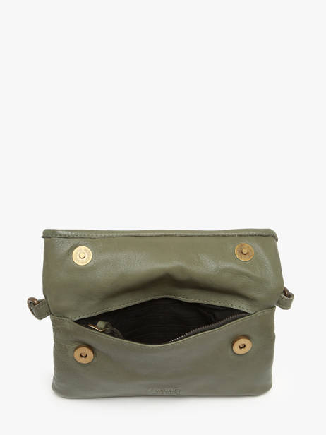 Cross Body Tas Cow Leder Basilic pepper Groen cow BCOW75 ander zicht 4