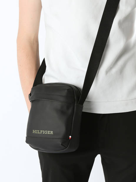 Cross Body Tas Tommy hilfiger Zwart th monotype AM12604 ander zicht 1