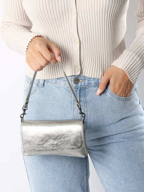 Cross Body Tas Nine Leder Milano Zilver nine NI24063 ander zicht 1