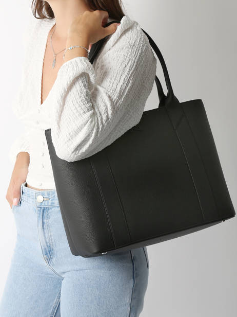 Handtas Delft Leder Nathan baume Zwart mondrian 5 ander zicht 1