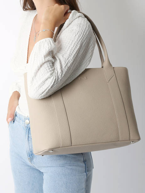 Handtas Delft Leder Nathan baume Beige mondrian 5 ander zicht 1