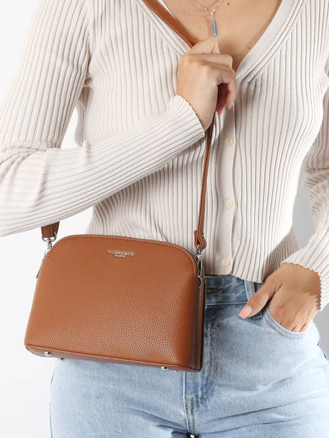 Cross Body Tas Grained Miniprix Bruin grained F8503 ander zicht 1