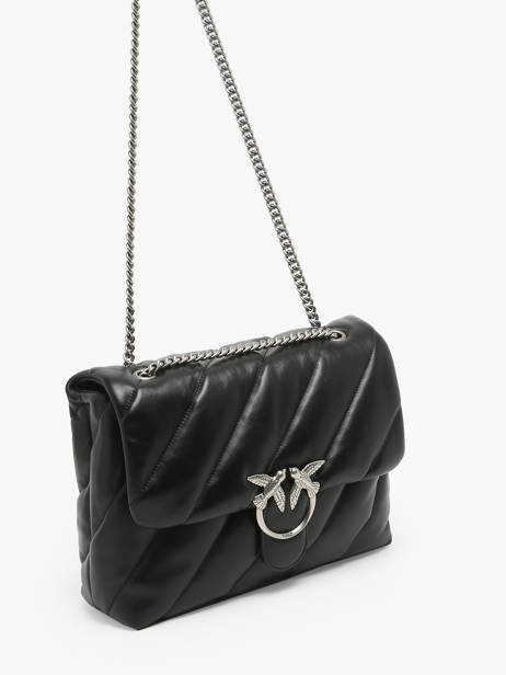 Schoudertas Love Bag Puff Leder Pinko Zwart love bag puff A0F2 ander zicht 2