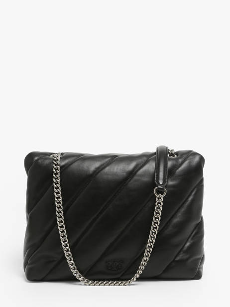 Schoudertas Love Bag Puff Leder Pinko Zwart love bag puff A0F2 ander zicht 4