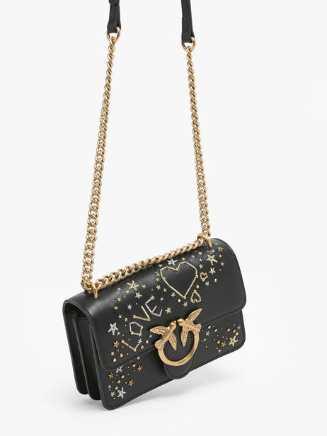 Cross Body Tas Love Bag Icon Leder Pinko Zwart love bag icon A1YW ander zicht 2