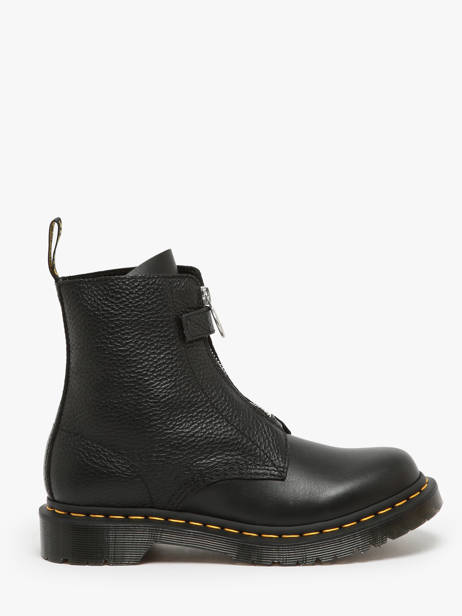 Enkellaarsjes 1460 Pascal Front Zip Uit Leder Dr martens Zwart women 32054001