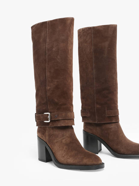 Laarzen Met Hak Selena Uit Leder Alpe Bruin women 52841133 ander zicht 2