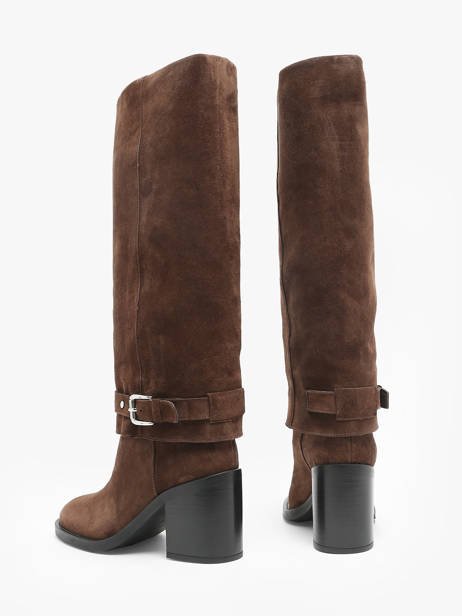 Laarzen Met Hak Selena Uit Leder Alpe Bruin women 52841133 ander zicht 3