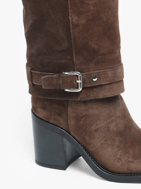 Laarzen Met Hak Selena Uit Leder Alpe Bruin women 52841133 ander zicht 4