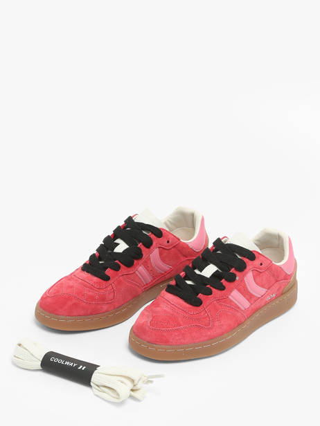 Sneakers Goal Uit Leder Coolway Rood women 7694931 ander zicht 1