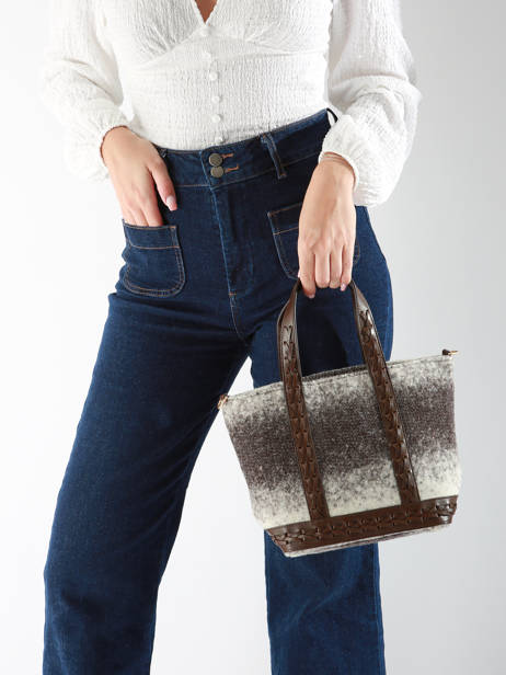 Kleine Handtas Le Cabas Wol Vanessa bruno Grijs cabas 43140435 ander zicht 1