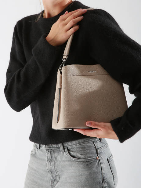 Schoudertas /cross Body Grained Miniprix Beige grained F8515 ander zicht 1