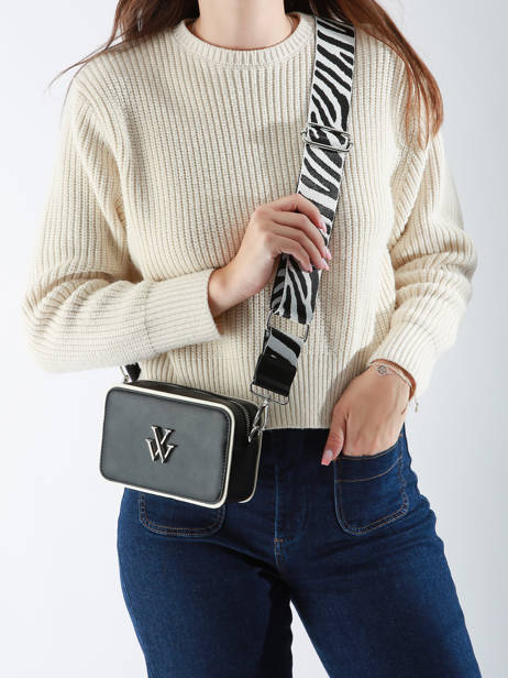 Cross Body Tas Animal Vanessa wu Zwart animal MA0110 ander zicht 1