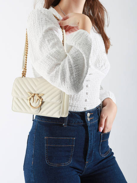 Cross Body Tas Love Bag Quilt Leder Pinko Beige love bag quilt A0GK ander zicht 1