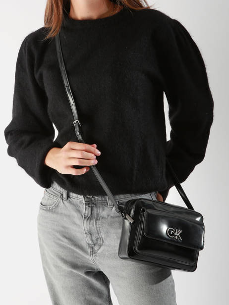 Cross Body Tas Re-lock Calvin klein jeans Zwart re-lock K612544 ander zicht 1
