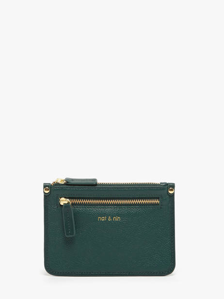 Portemonnee Leder Nat et nin Groen vintage ELISE