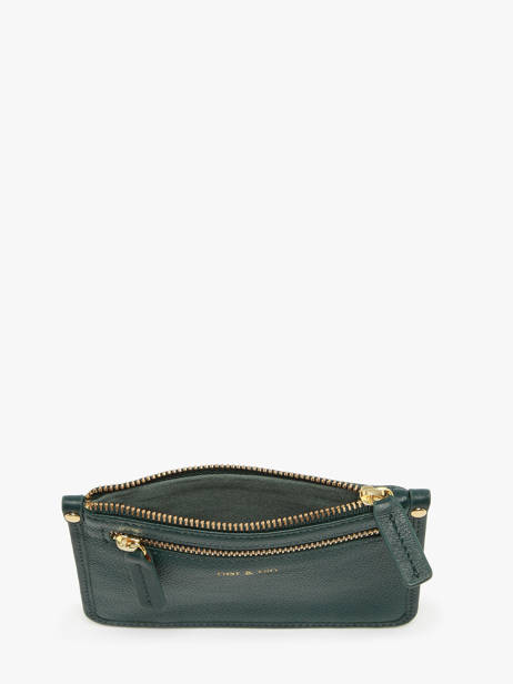 Portemonnee Leder Nat et nin Groen vintage ELISE ander zicht 1