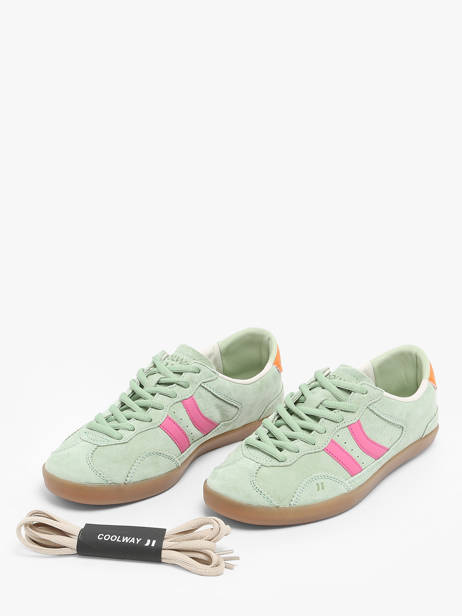 Sneakers Kizuna Uit Leder Coolway Groen women 7603168 ander zicht 2