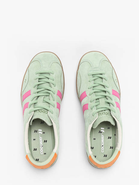 Sneakers Kizuna Uit Leder Coolway Groen women 7603168 ander zicht 4
