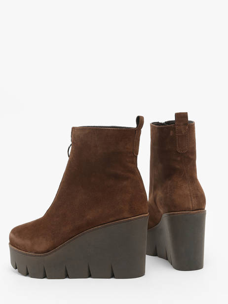 Enkellaarsjes Met Hak Sasha Uit Leder Alpe Bruin women 45531146 ander zicht 3