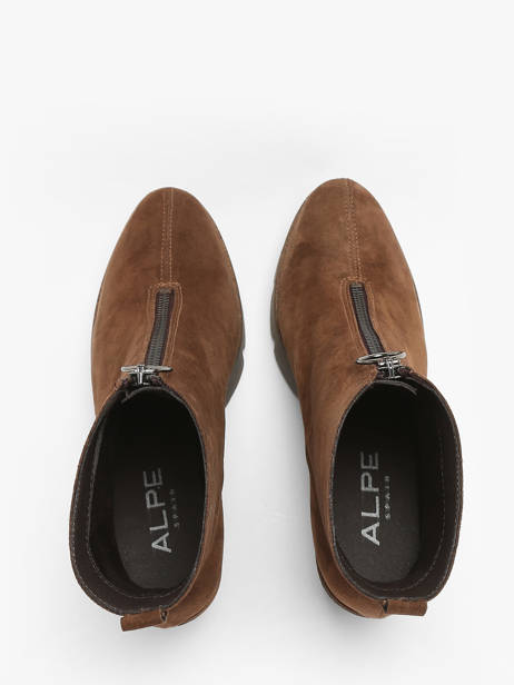 Enkellaarsjes Met Hak Sasha Uit Leder Alpe Bruin women 45531146 ander zicht 4