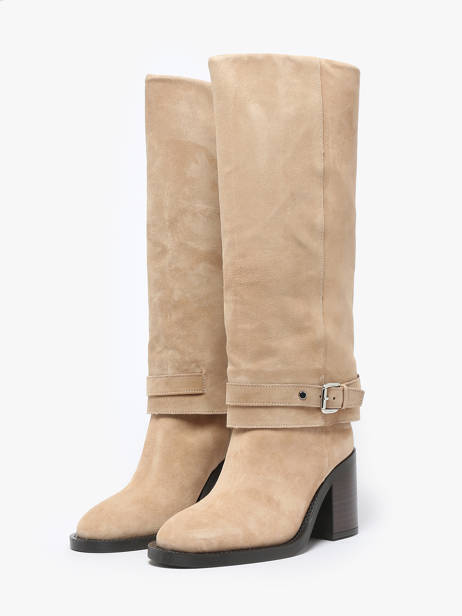 Laarzen Met Hak Selena Uit Leder Alpe Beige women 52841122 ander zicht 2
