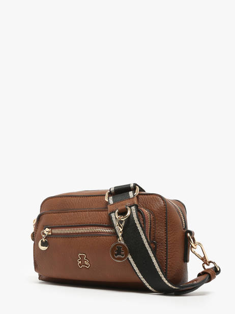 Cross Body Tas Zip Lulu castagnette Bruin zip WILLIAM ander zicht 2