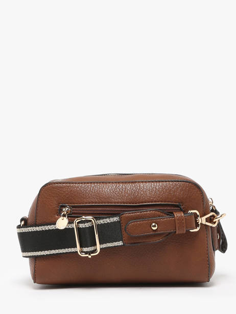 Cross Body Tas Zip Lulu castagnette Bruin zip WILLIAM ander zicht 4