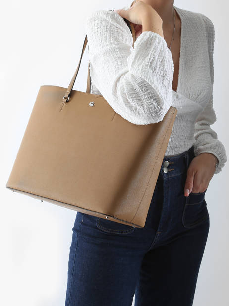 Schoudertas Karly Leder Lauren ralph lauren Bruin karly 31911655 ander zicht 1