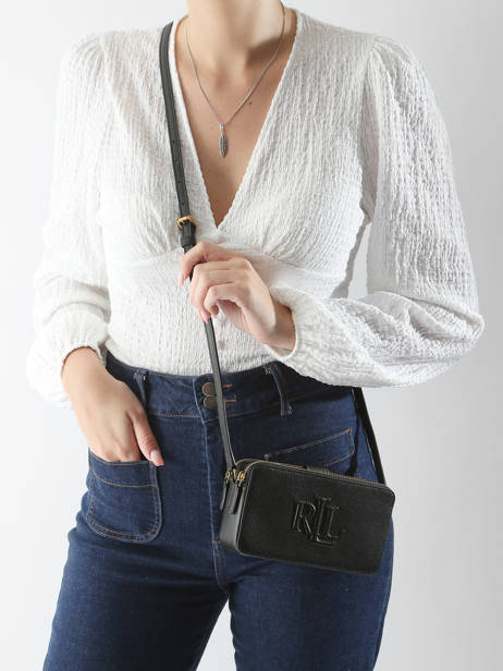 Cross Body Tas Anstey Leder Lauren ralph lauren Zwart anstey 32951475 ander zicht 1