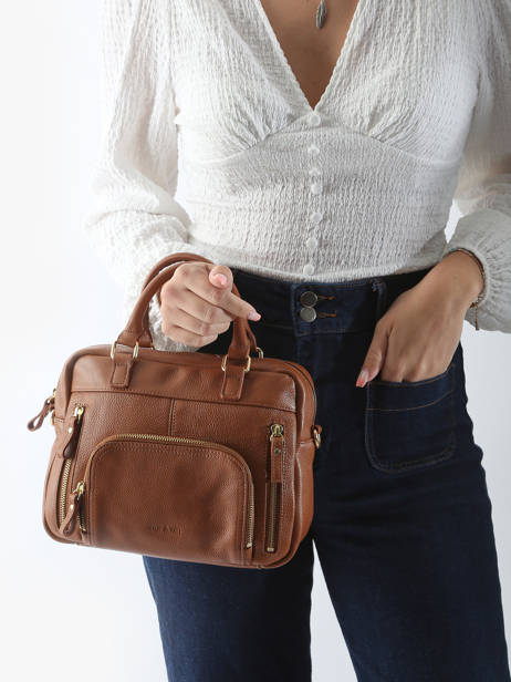 Cross Body Tas Baby Macy Leder Nat et nin Bruin vintage BABYMACY ander zicht 1