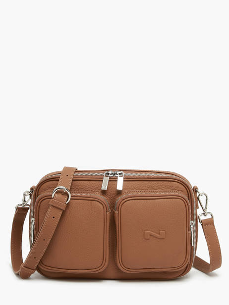 Cross Body Tas Racing Leder Nathan baume Bruin n city 28