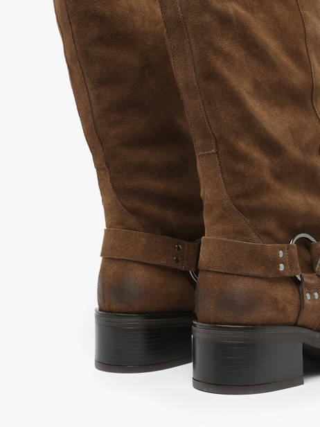 Laarzen Uit Leder We do Bruin women CO88177 ander zicht 3
