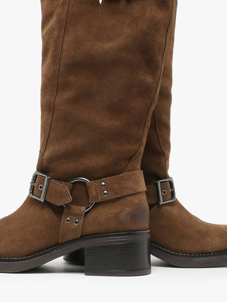 Laarzen Uit Leder We do Bruin women CO88177 ander zicht 4