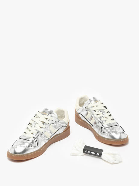 Sneakers Goal Uit Leder Coolway Zilver women 7683172 ander zicht 3