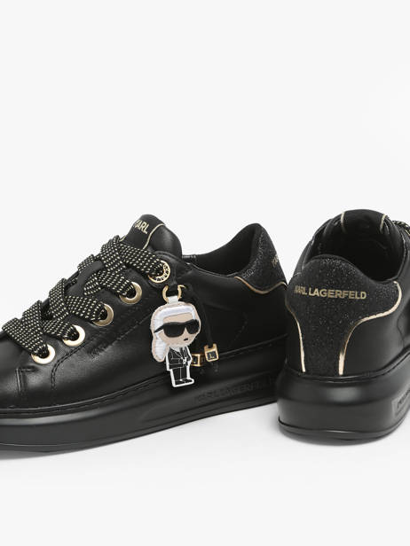 Sneakers Kapri Keychain Uit Leder Karl lagerfeld Zwart women KL62574F ander zicht 3