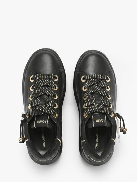 Sneakers Kapri Keychain Uit Leder Karl lagerfeld Zwart women KL62574F ander zicht 4